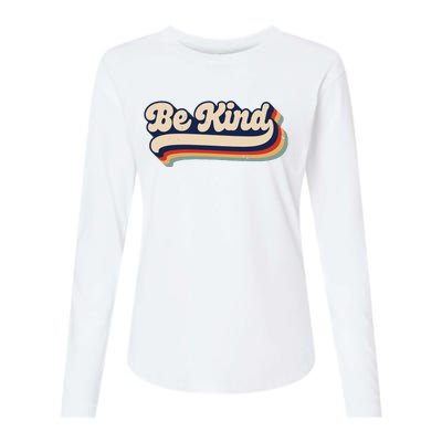 Be Kind Women Positive Inspirational Kindness Retro Vintage Womens Cotton Relaxed Long Sleeve T-Shirt