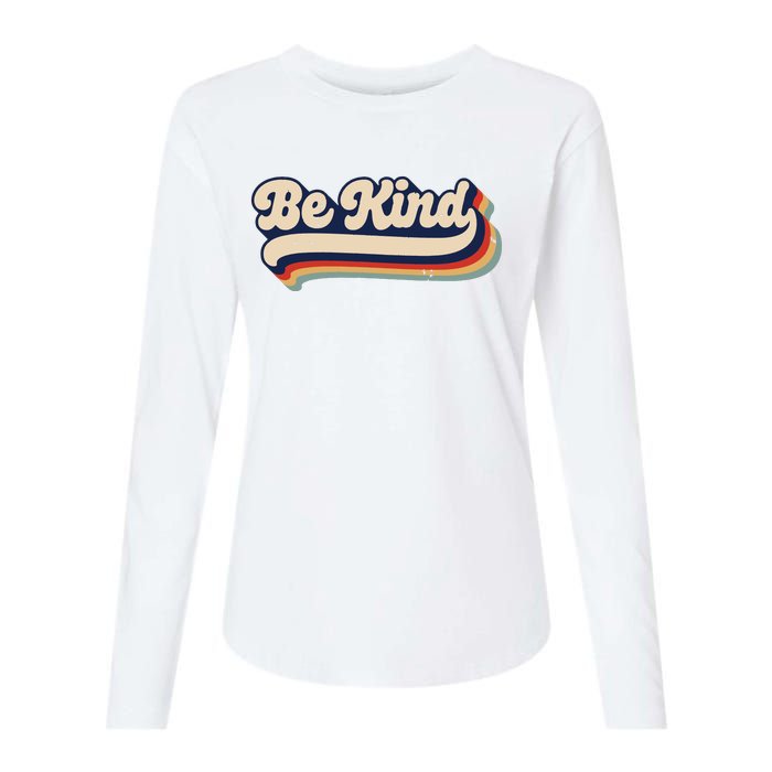 Be Kind Women Positive Inspirational Kindness Retro Vintage Womens Cotton Relaxed Long Sleeve T-Shirt