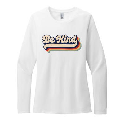 Be Kind Women Positive Inspirational Kindness Retro Vintage Womens CVC Long Sleeve Shirt