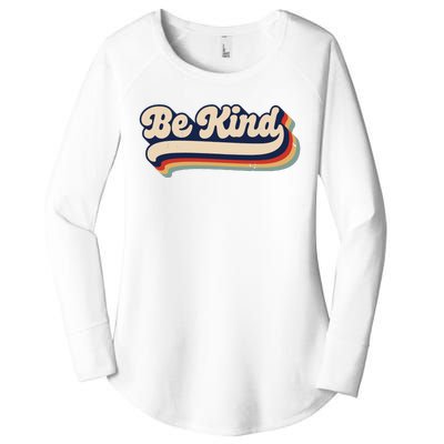 Be Kind Women Positive Inspirational Kindness Retro Vintage Women's Perfect Tri Tunic Long Sleeve Shirt