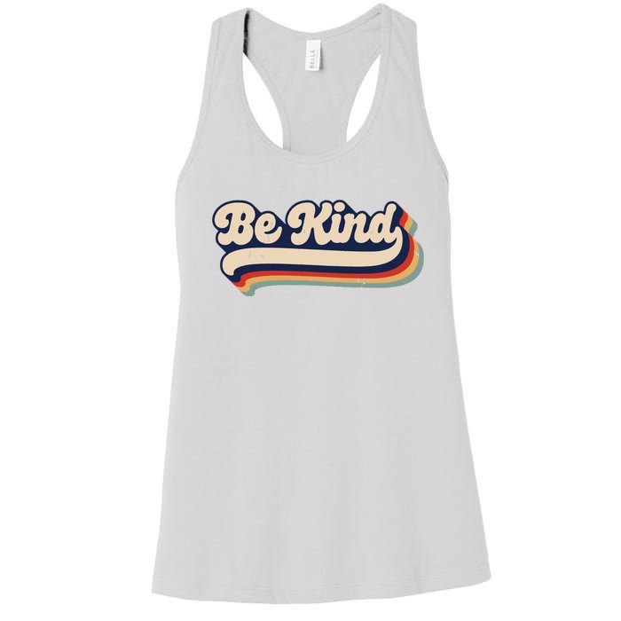 Be Kind Women Positive Inspirational Kindness Retro Vintage Women's Racerback Tank