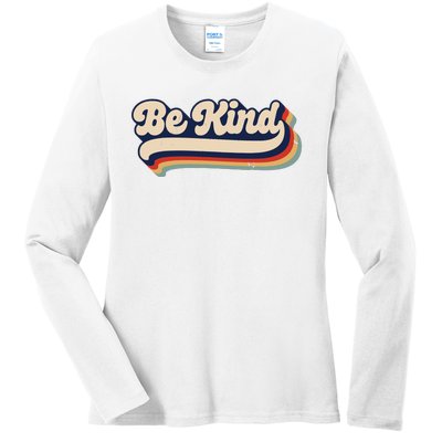 Be Kind Women Positive Inspirational Kindness Retro Vintage Ladies Long Sleeve Shirt