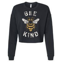 Be Kind Women Inspirational Kindness Cute Funny Bee Graphic Cropped Pullover Crew