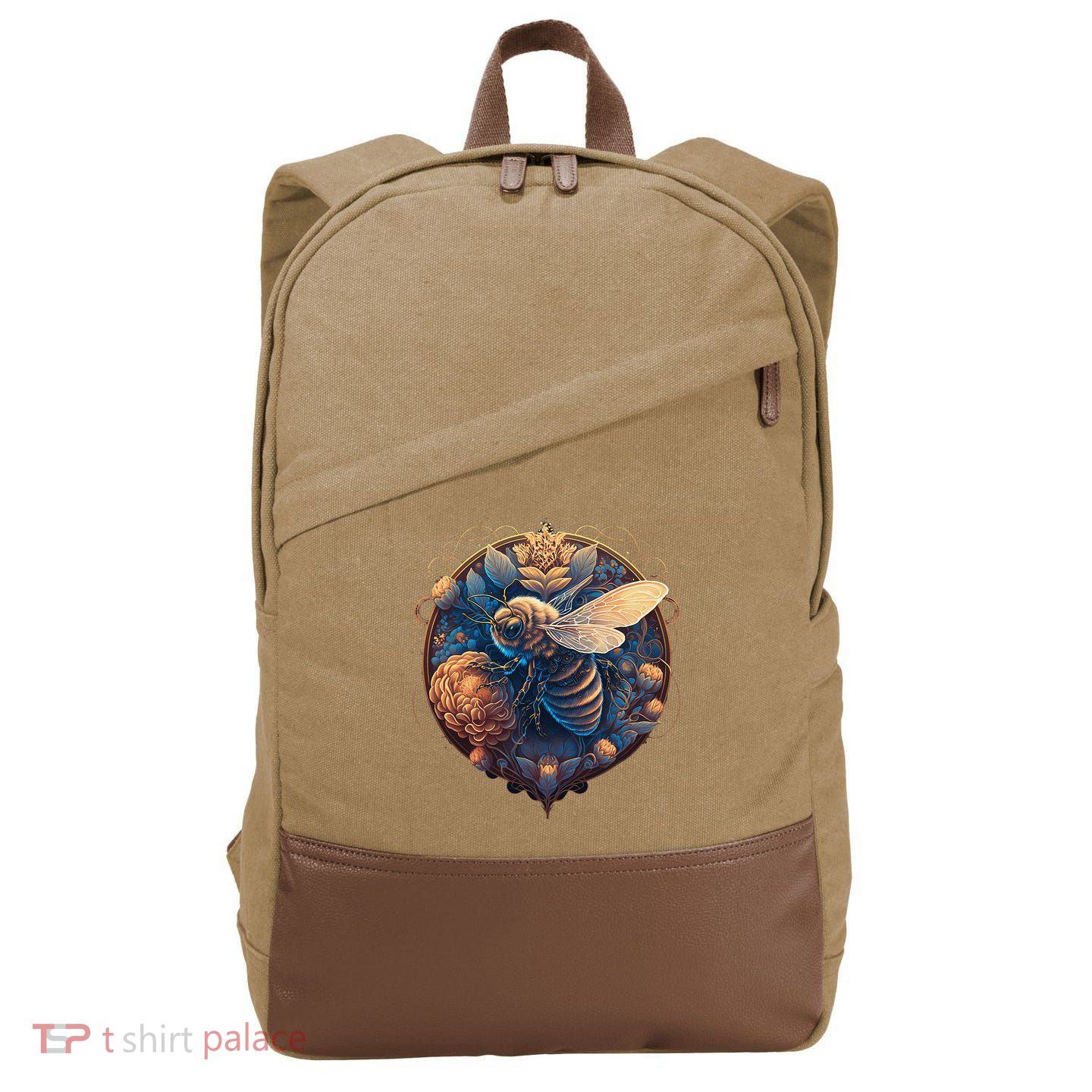 Bee kind Whisperer Beekeeper Honey Save The Bees Cute  Cotton Canvas Backpack