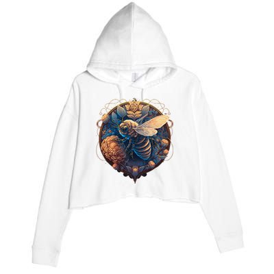 Bee kind Whisperer Beekeeper Honey Save The Bees Cute  Crop Fleece Hoodie
