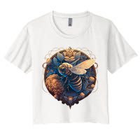 Bee kind Whisperer Beekeeper Honey Save The Bees Cute  Women's Crop Top Tee