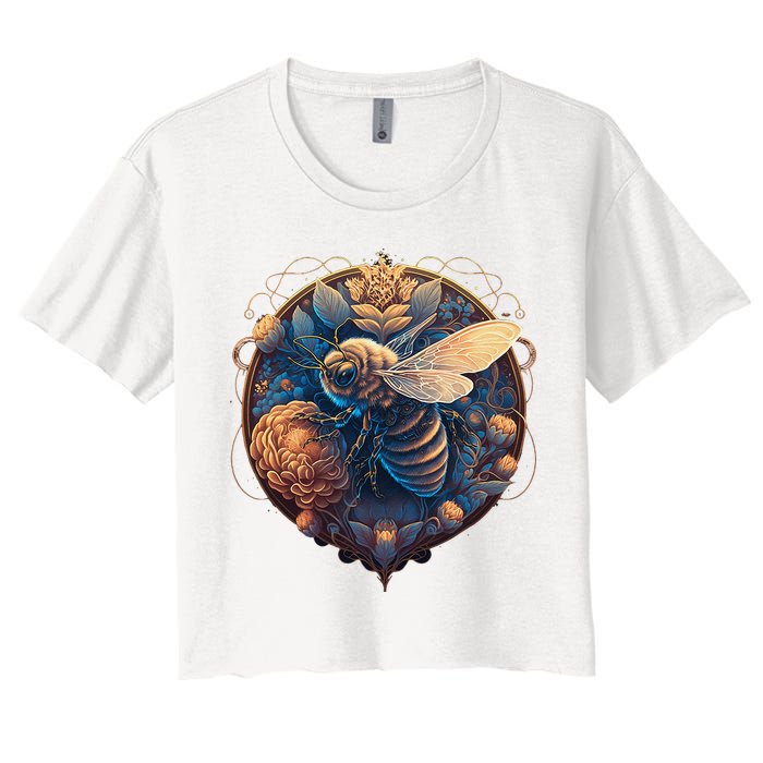 Bee kind Whisperer Beekeeper Honey Save The Bees Cute  Women's Crop Top Tee