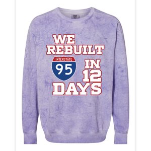 Ben Kamens We Rebuilt Interstate 95 In 12 Days Colorblast Crewneck Sweatshirt