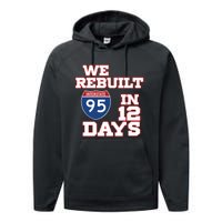 Ben Kamens We Rebuilt Interstate 95 In 12 Days Performance Fleece Hoodie