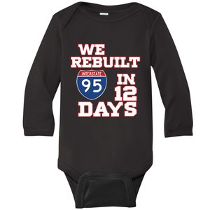 Ben Kamens We Rebuilt Interstate 95 In 12 Days Baby Long Sleeve Bodysuit