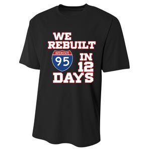 Ben Kamens We Rebuilt Interstate 95 In 12 Days Performance Sprint T-Shirt