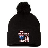 Ben Kamens We Rebuilt Interstate 95 In 12 Days Pom Pom 12in Knit Beanie