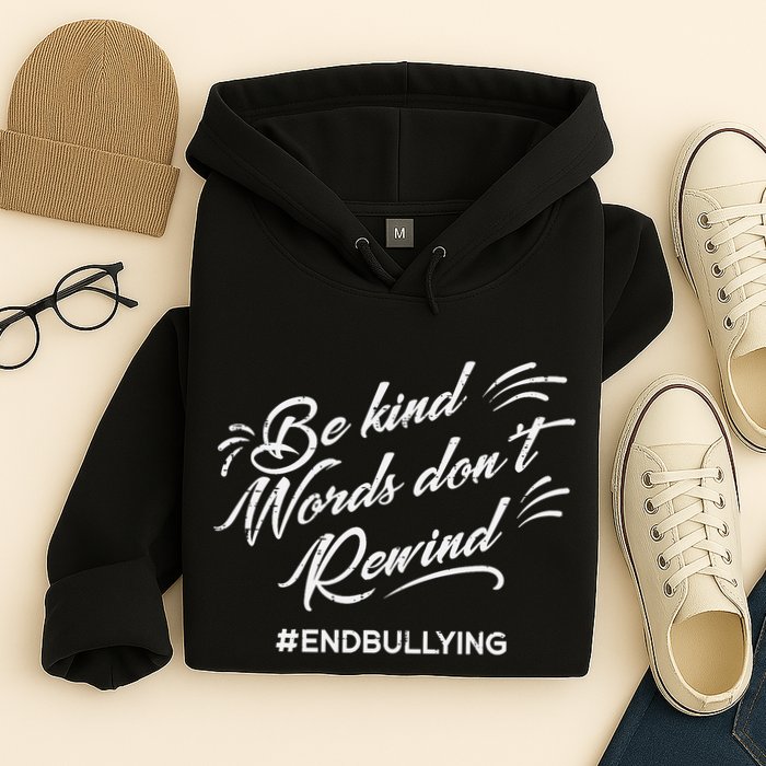 Be Kind Words Dont Rewind Orange Anti Bullying Unity Day Hoodie