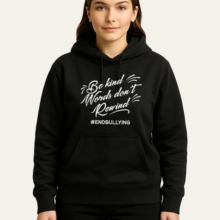 Be Kind Words Dont Rewind Orange Anti Bullying Unity Day Hoodie