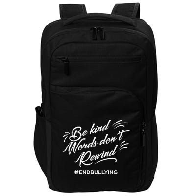 Be Kind Words Dont Rewind Orange Anti Bullying Unity Day Impact Tech Backpack