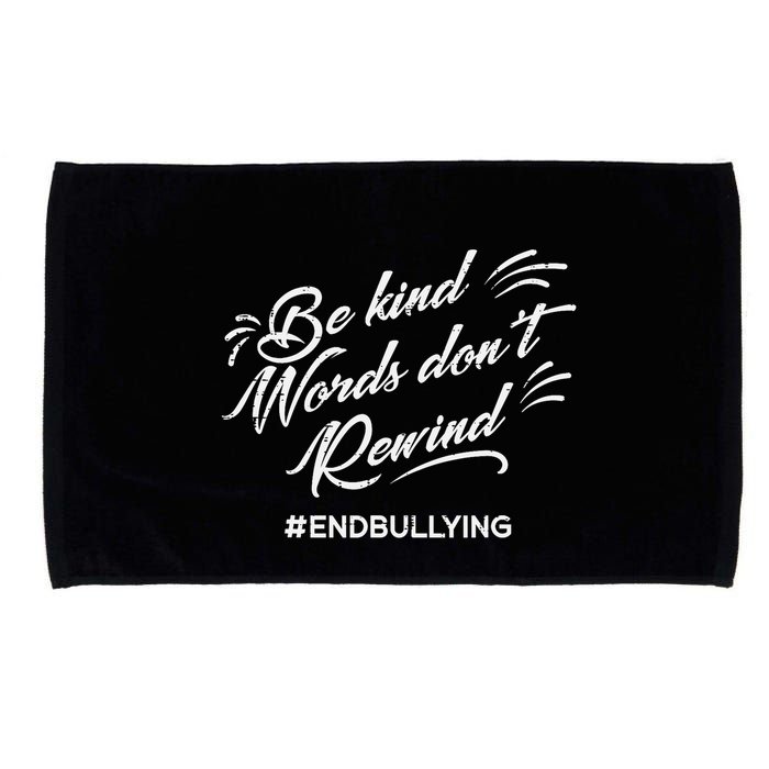 Be Kind Words Dont Rewind Orange Anti Bullying Unity Day Microfiber Hand Towel