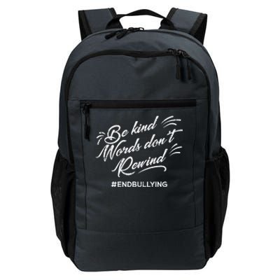 Be Kind Words Dont Rewind Orange Anti Bullying Unity Day Daily Commute Backpack