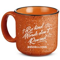 Be Kind Words Dont Rewind Orange Anti Bullying Unity Day 15oz Campfire Ceramic Mug