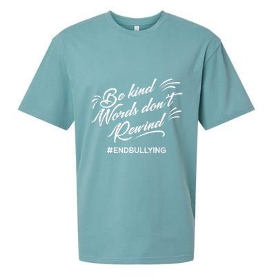 Be Kind Words Dont Rewind Orange Anti Bullying Unity Day Sueded Cloud Jersey T-Shirt