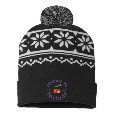 Be Kind Women Positive Inspirational Kindness Retro Vintage USA-Made Snowflake Beanie