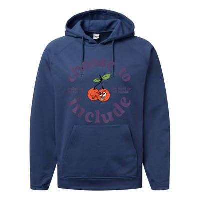 Be Kind Women Positive Inspirational Kindness Retro Vintage Performance Fleece Hoodie