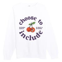 Be Kind Women Positive Inspirational Kindness Retro Vintage Premium Crewneck Sweatshirt