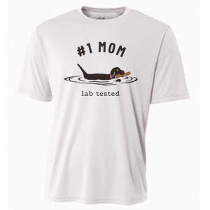 Black Lab 1 Mom Labrador Retriever Owner Mother's Day Cooling Performance Crew T-Shirt