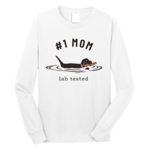 Black Lab 1 Mom Labrador Retriever Owner Mother's Day Long Sleeve Shirt