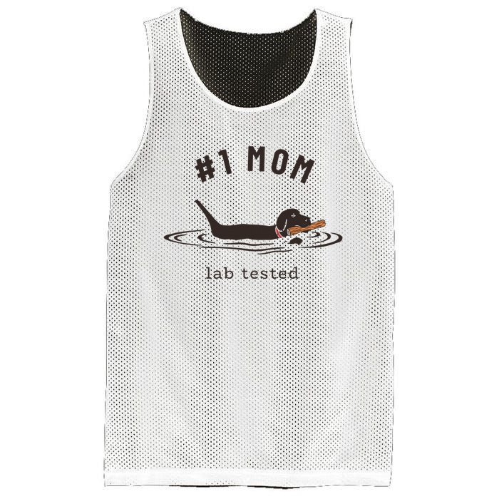 Black Lab 1 Mom Labrador Retriever Owner Mother's Day Mesh Reversible Basketball Jersey Tank