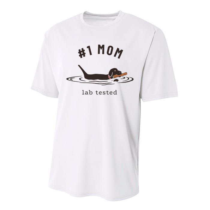 Black Lab 1 Mom Labrador Retriever Owner Mother's Day Performance Sprint T-Shirt