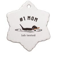 Black Lab 1 Mom Labrador Retriever Owner Mother's Day Ceramic Star Ornament