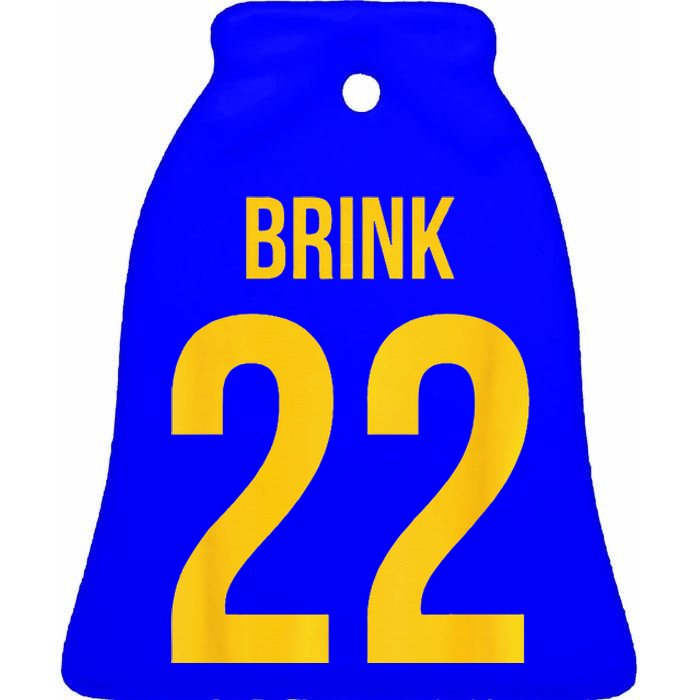 Brink La 22 Shirsey Los Angeles Basketball Ceramic Bell Ornament