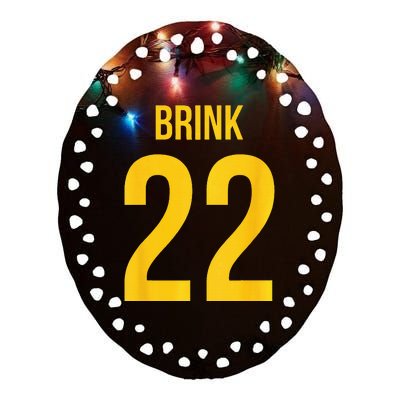 Brink La 22 Shirsey Los Angeles Basketball Ceramic Oval Ornament