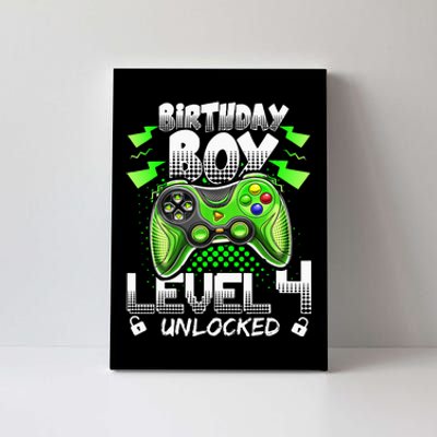 Birthday Level 4 Unlocked Video Gamer Birthday Canvas