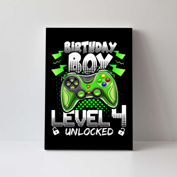 Birthday Level 4 Unlocked Video Gamer Birthday Canvas