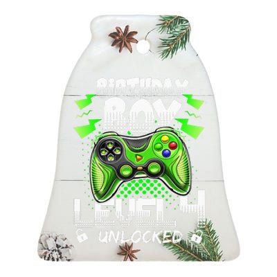 Birthday Level 4 Unlocked Video Gamer Birthday Ceramic Bell Ornament