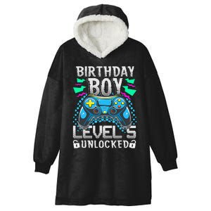 Birthday Level 5 Unlocked Gamer 5th Birthday Gift Hooded Wearable Blanket