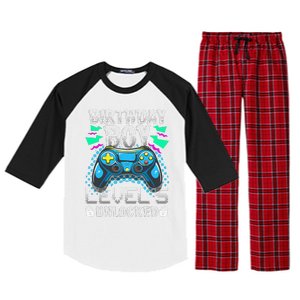 Birthday Level 5 Unlocked Gamer 5th Birthday Gift Raglan Sleeve Pajama Set