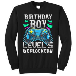 Birthday Level 5 Unlocked Gamer 5th Birthday Gift Tall Sweatshirt