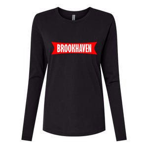 Brookhaven Logo Womens Cotton Relaxed Long Sleeve T-Shirt