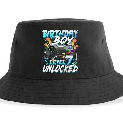 Birthday Level 7 Unlocked Video Game Birthday Party Sustainable Bucket Hat