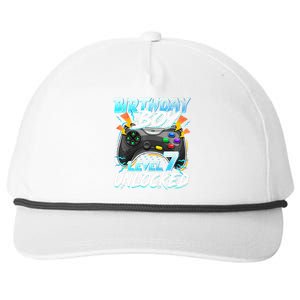 Birthday Level 7 Unlocked Video Game Birthday Party Snapback Five-Panel Rope Hat