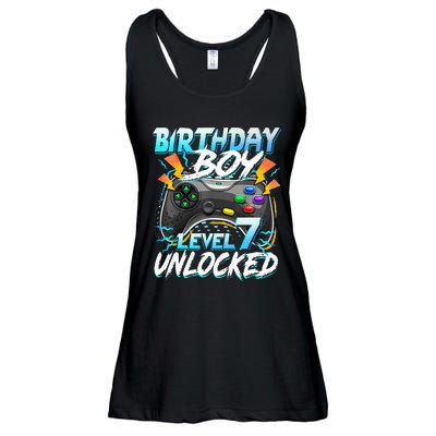 Birthday Level 7 Unlocked Video Game Birthday Party Ladies Essential Flowy Tank