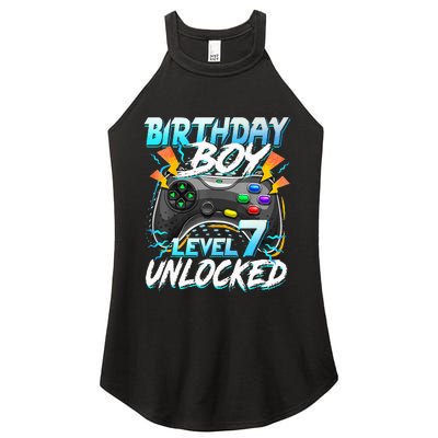 Birthday Level 7 Unlocked Video Game Birthday Party Women's Perfect Tri Rocker Tank