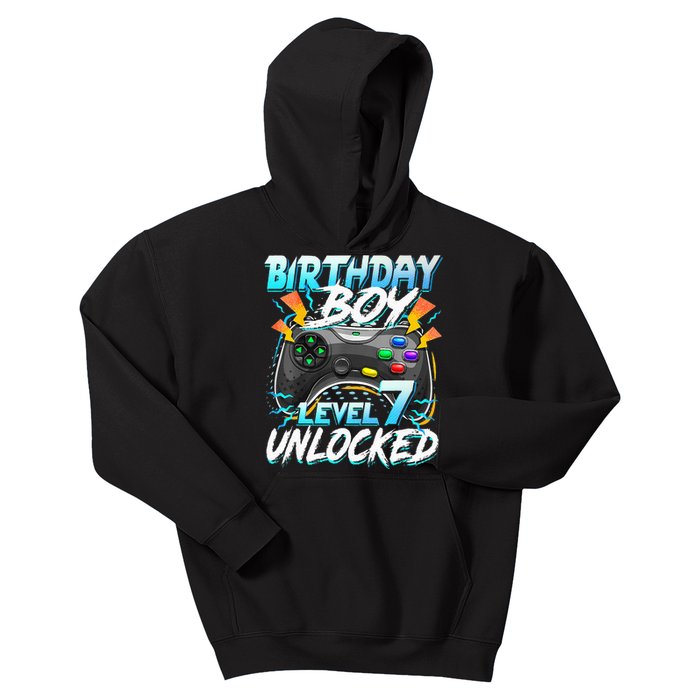 Birthday Level 7 Unlocked Video Game Birthday Party Kids Hoodie