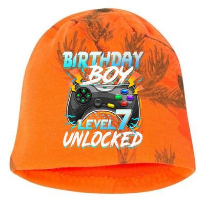 Birthday Level 7 Unlocked Video Game Birthday Party Kati - Camo Knit Beanie