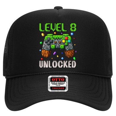 Birthday Level 8 Unlocked 8th Birthday Game Pixel Gift Hat