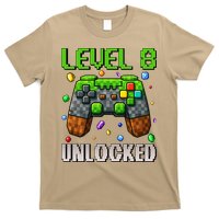 Birthday Level 8 Unlocked 8th Birthday Game Pixel Gift T-Shirt