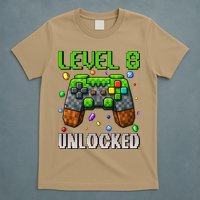 Birthday Level 8 Unlocked 8th Birthday Game Pixel Gift T-Shirt