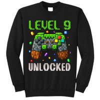 Birthday Level 9 Unlocked 9th Birthday Game Pixel Gift Sweatshirt